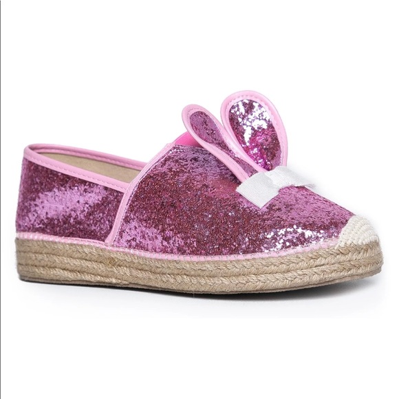 Pink glitter Sequin bunny shoes cute to the core - Picture 2 of 3